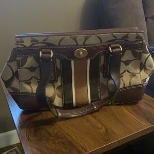 Authentic Coach Canvas and Leather shoulder bag